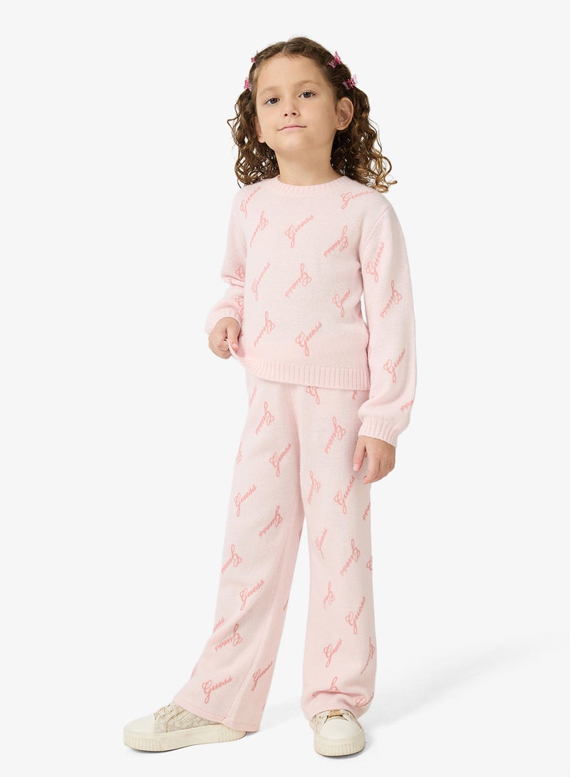 GUESS Kids Crew Neck Sweater and Pant Sets - Image 1
